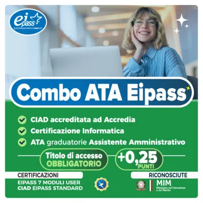 COMBO EIPASS 7 Moduli User e Standard valida come CIAD