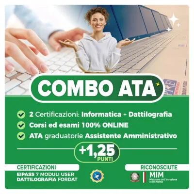 COMBO ATA con EIPASS 7 Moduli User e Dattilografia FORDAT