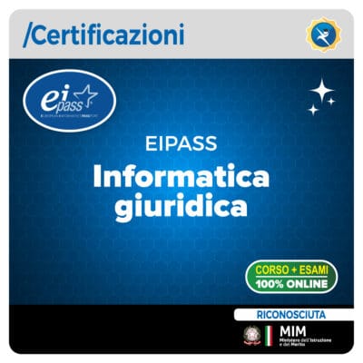Certificazione EIPASS Informatica Giuridica con corso ed esame online