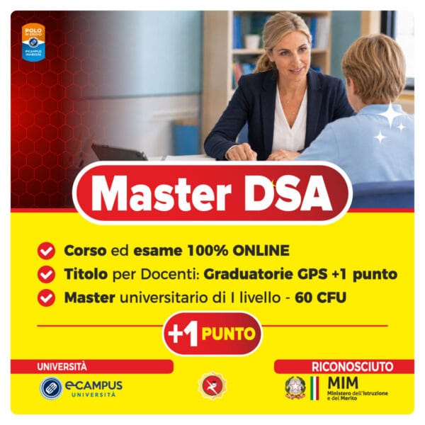 Master DSA eCampus con docente impegnata in un’attività didattica individuale